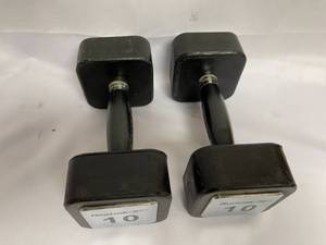 lot 111 image: Pair of Reebok 10 Hand Weights