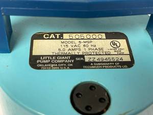 lot 116 image: Little Giant Water Wizard Pond Pump Model 5-MSP