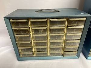 lot 145 image: Three Hardware Storage Bins