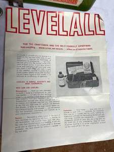 lot 173 image: Vintage Levelall Kit in Original Metal Case with Instructions