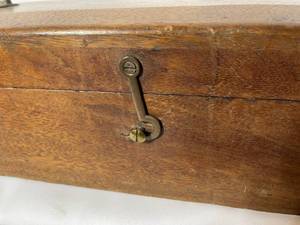 lot 240 image: Vintage Wooden Tool Storage Box