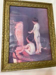 lot 29 image: Paul Peel After The Bath Framed Art Print