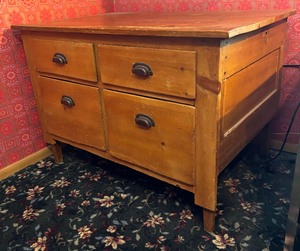 lot 104A image: Primitive Antique Wooden Cabinet  Dresser