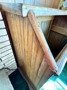 lot 25A image: Antique Primitive Wooden Firewood Storage Box
