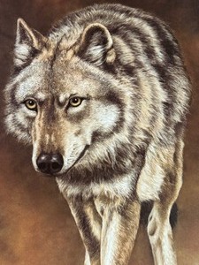 lot 186 image: Judi Rideout 1995 The Encounter Framed Art