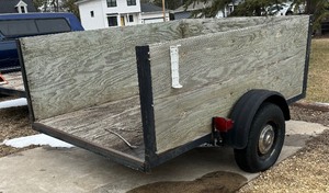 lot 25B image: Wooden Utility Trailer