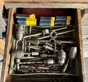 lot 32A image: Wooden Vintage 20 Drawer Storage Cabinet