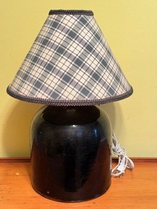 lot 64 image: Vintage Glazed Jug with Lamp Accessory