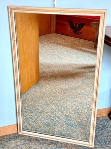 lot 248 image: Vintage Faux Bamboo Wall Mount Mirror