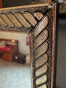lot 239 image: Gold Framed Door  Wall Mount Mirror