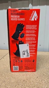 lot 14 image: Action Heat 5 Volt Rechargeable Premium Heated Gloves Mens XL Black