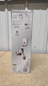 lot 21 image: Defiant Entry Door Handle Castle Satin Nickel finish