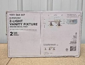 lot 24 image: Hampton Bay Glenhurst 2-Light Vanity Fixture