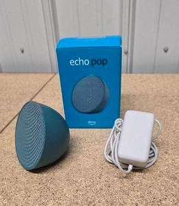 lot 30 image: Alexa Echo Pop Full Sound Compact Smart Speaker - Midnight Teal