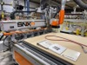 2014 SNX Boarke nVentor 512TG CNC Router, MN- BWM-BS5121EB-S1, SN- BW14087, 3-Axis Shuttle, 5x12 Vacuum Table, Gantry Type, Traveling Head, 8-Position Automatic Tool Changer, (2) Greatch Roots Blowers w Toolbox & Safety Barrier