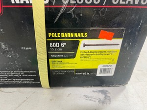 50LB BOX OF 60D 6 POLE BARN NAILS