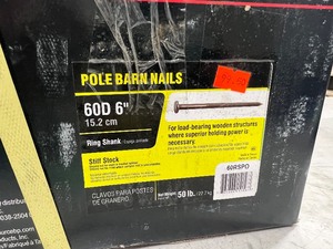 50LB BOX OF 60D 6 POLE BARN NAILS