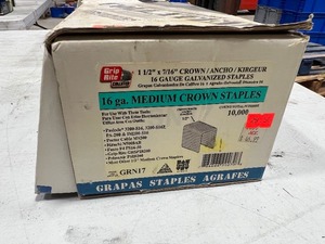 2 BOXES OF COLLATED 16GA MED CROWN STAPLES 1-12 CROWN & 716 LENGTH