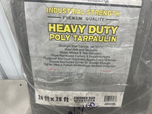INDUSTRIAL STRENGTH HEAVY DUTY POLY TARP  24FTX 28FT