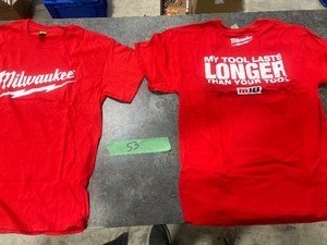 2 LARGE MILWAUKEE TEE SHIRTS