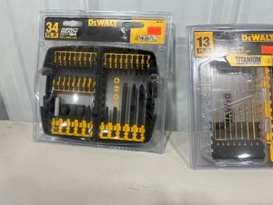 DEWALT 13PC TITANIUM BIT SET & 34 PC IMPACT READY BIT SET