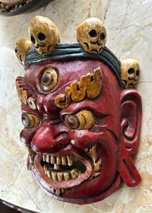 lot 8 image: Vintage Mahakala Mask from Bhutan