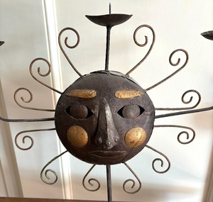 lot 17 image: Whimsical Mexican Candle Holder