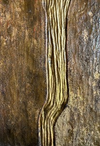 lot 33 image: If the Foundation be Destroyed Original Textured Abstract Artwork by K Daphnae Koop