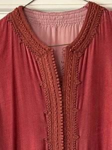 lot 35 image: Handmade Velvet Ceremonial Dress from Morocco with Exquisite Decoration and Many Tiny Buttons.