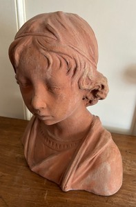 lot 39 image: Impruneta, Italy Terra Cotta Bust Sculpture