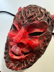lot 84 image: Artisan Crafted Devil Wall Mask by Cy DeCosse