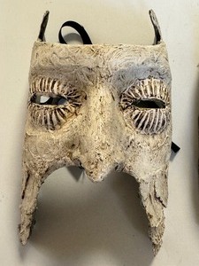 lot 74 image: Two Hand Crafted Owl Masks by Cy DeCosse