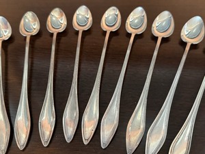 lot 7A image: Set of 12 Vintage Sterling Silver Ice Tea Spoons