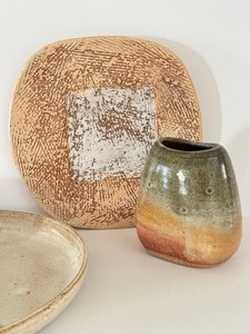 lot 42 image: Three Artisan Pottery Pieces
