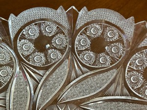 lot 18 image: Vintage Bohemian Cut Crystal Bowl