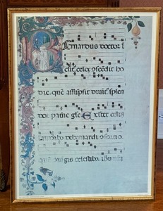 lot 105 image: Framed Choral Music Print from Museo di San Marco, Florence