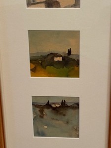 lot 84B image: Series of Three Original Watercolor Paintings by Adelina