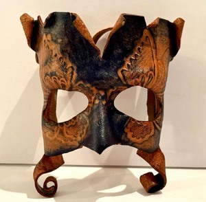 lot 94 image: Two Miniature Agostino Dessi Leather Masks