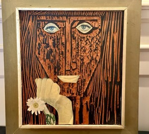 lot 97 image: Original Woodcut and Paper Abstract Art Piece by Cy DeCosse