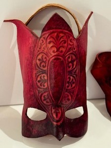 lot 93 image: Two Miniature Agostino Dessi Leather Masks