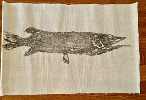 lot 191 image: Two Fish Prints on Rice Paper by Cy DeCosse