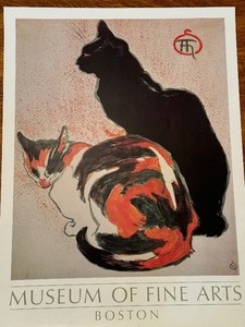 lot 185 image: Theophile Alexandre Steinlen Cats Poster Print  Poster Print Museum of Fine Art Boston Theopile Alexandre