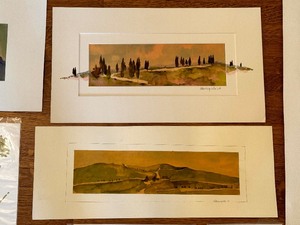 lot 172 image: Collection of Original Unframed Watercolor Paintings by Adelina