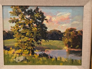 lot 112 image: Framed Original Oil on Board Painting by Greg Lipelt