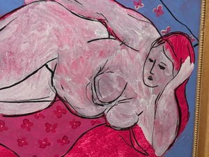 lot 30C image: Original Acrylic on Board Nude Painting by Alex Boies