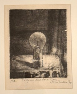 lot 117 image: Black and White Framed Limited Edition Hand Printed Lithograph by Mario Fallani