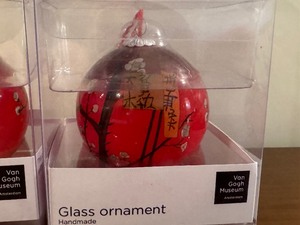lot 120 image: Three New Van Gogh Museum Glass Handmade Ornaments