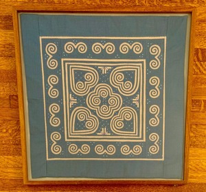 lot 135 image: Framed Hmong Embroidered Textile