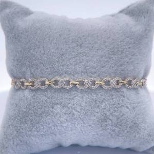 BRAND NEW 1.00 Carat Natural Diamond Double Love Knot Tennis Bracelet in Yellow Gold Retail $1,825 VIDEO