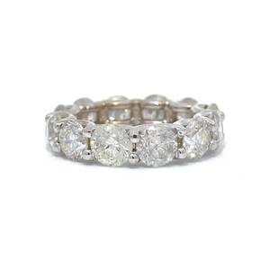 8.68 Carat Round Brilliant Cut Diamond Eternity Ring in 14k White Gold Appraisal Value $35,260.00 VIDEO